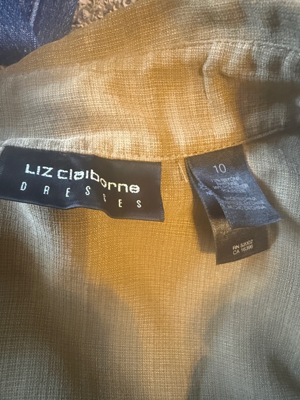 Liz Claiborne Olive Green Button-Front Maxi Dress - Picture 7 of 8